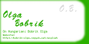 olga bobrik business card